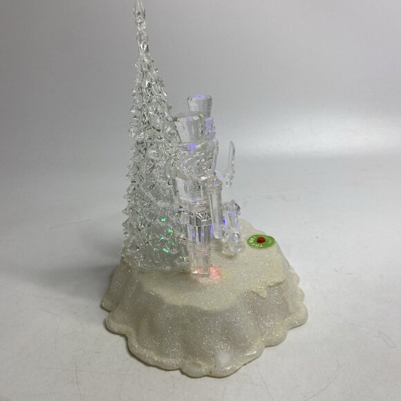 Happy Holiday Christmas Tree Soldiers Light Up Musical Acrylic Plays Many Songs - Picture 3 of 7